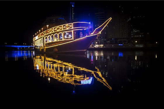 Dhow Cruise Dubai international buffet dinner